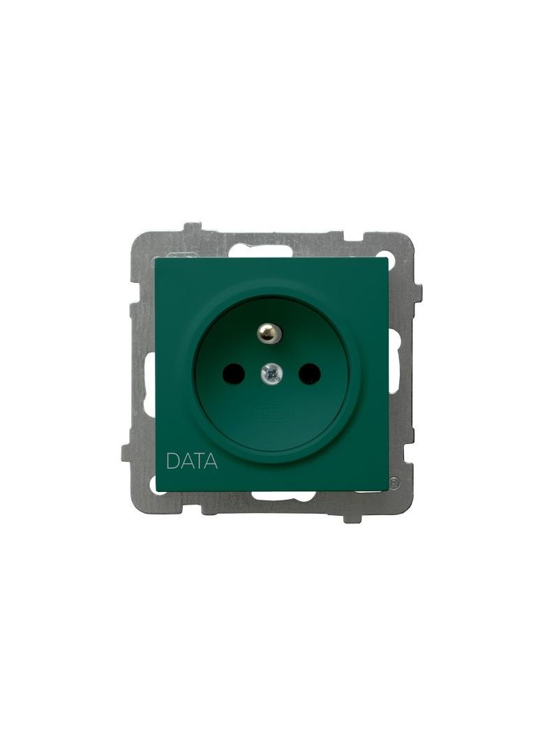 AS Gniazdo pojedyncze z uziemieniem DATA - kolor zielony