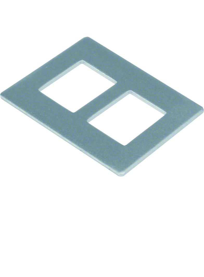 tehalit.GB-EG Płytka montażowa GTVD2/300 2xRJ45 20,1x14,8 aluminium GTVDM052 HAGER