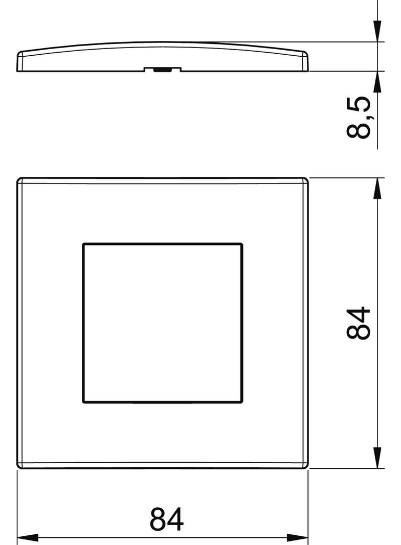 AR45-F1 AL, Ramka Modul 45, pojedyncza
