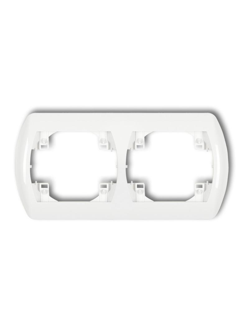 TREND Ramka pozioma podwójna biała