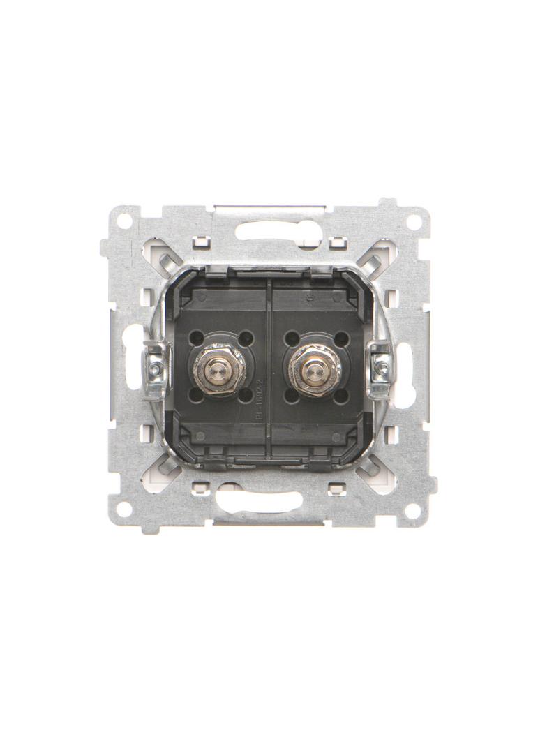 Simon 55 Gniazdo ekwipotencjalne podwójne Biały mat