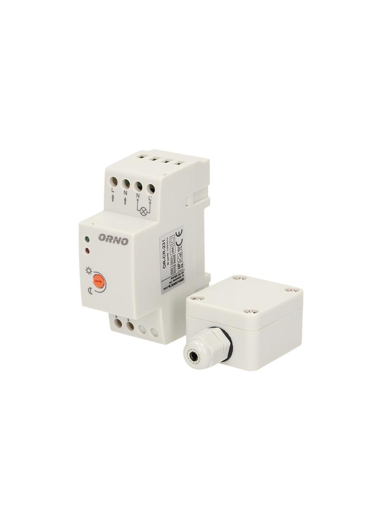 Czujnik zmierzchowy na szynę DIN z hermetyczną zewnętrzną sondą w puszce 2-100 LUX OR-CR-231 ORNO