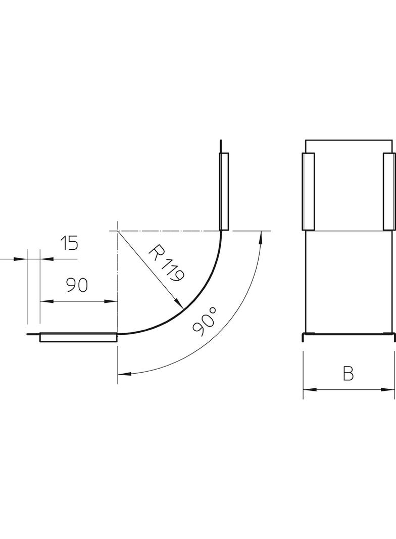 DBV 400 S DD, Pokrywa łuku pionowego 90°