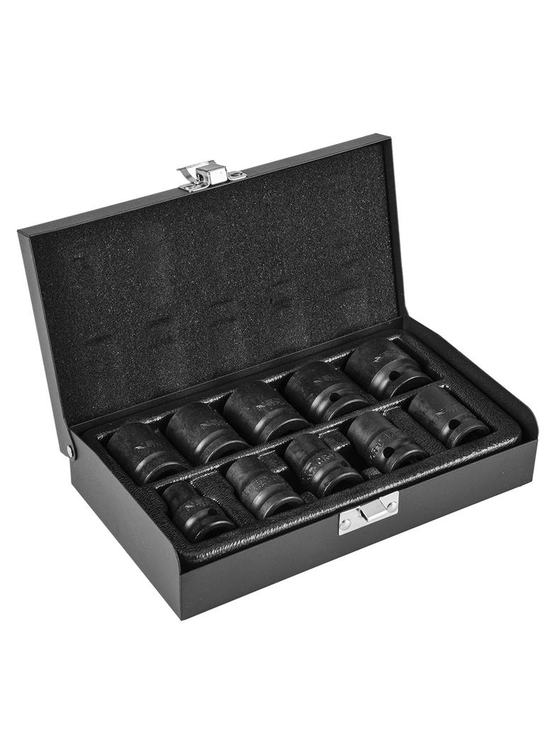 Nasadki udarowe 1/2", 10-24 mm, zestaw 10 szt.