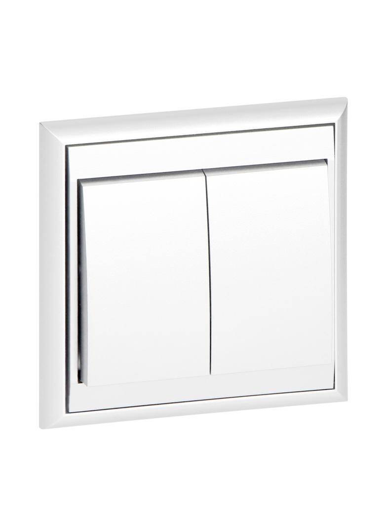 Łącznik podtynkowy świecznikowy Luna, 10A, 250V, WP-2L, biały OR-OE-7601/W ORNO