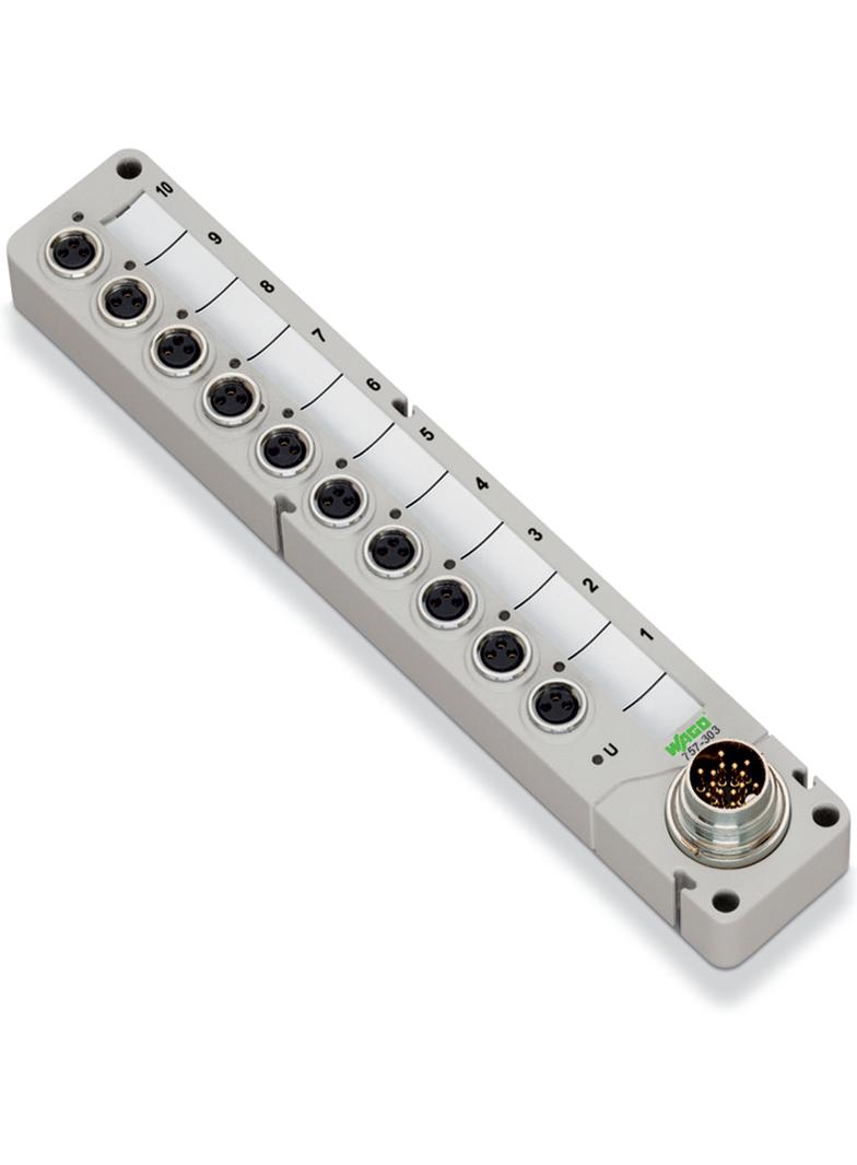 moduł przyłączeniowy 6-torowy/3-biegunowy ze złączem M16