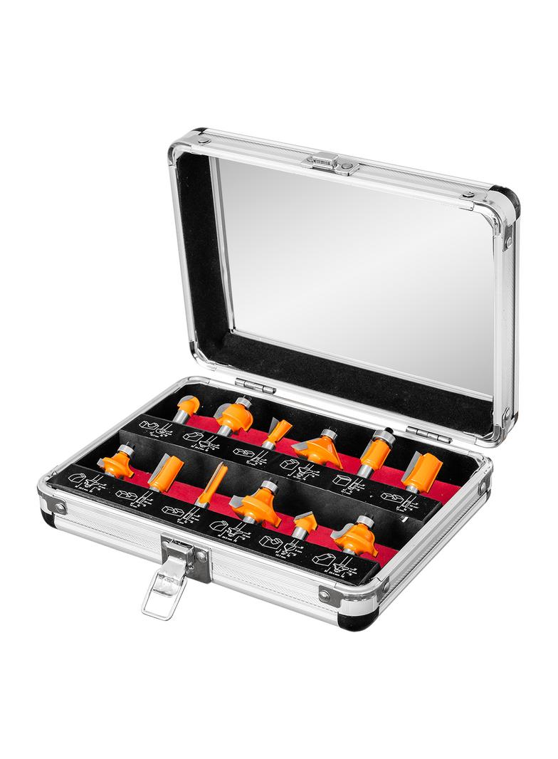 Frezy widiowe, trzpień 8 mm, zestaw 12 szt.