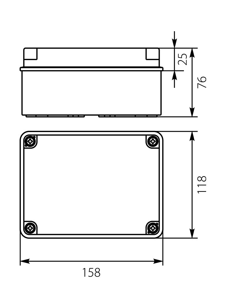 OH-2A.2 obudowa hermetyczna IP65 158x118x76 mm 29.22 OPATÓWEK