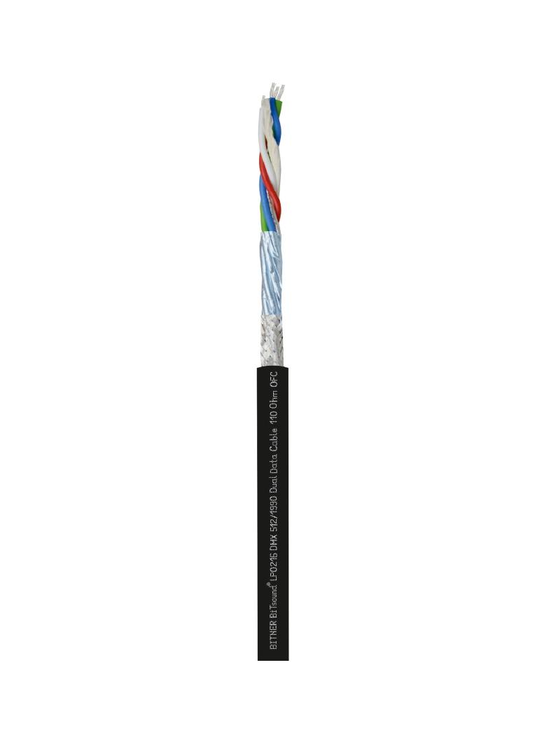BiTsound DMX 512/1990 Dual Data Cable 110 Ohm OFC 2x(2x0,25) Elastyczny, dwuparowy przewód do transmisji sygnałów cyfrowych LP0216 BITNER