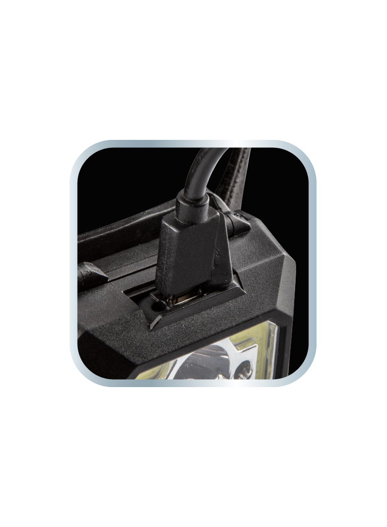 Latarka czołowa akumulatorowa USB 250 lm COB LED + czujnik ruchu