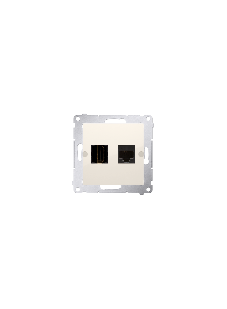Simon 54 Gniazdo HDMI + RJ45 kat.6. kremowy DGHRJ45.01/41 KONTAKT