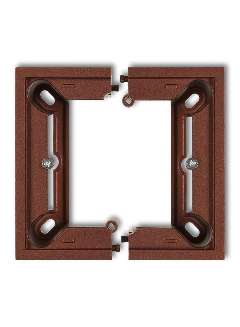 DECO Puszka natynkowa pojedyncza, składana DECO brązowy metalik