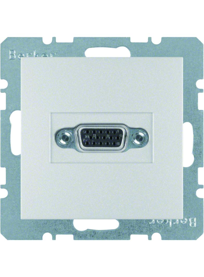BERKER B.Kwadrat/B.7 Gniazdo VGA zaciski śrubowe aluminium 3315411404 HAGER
