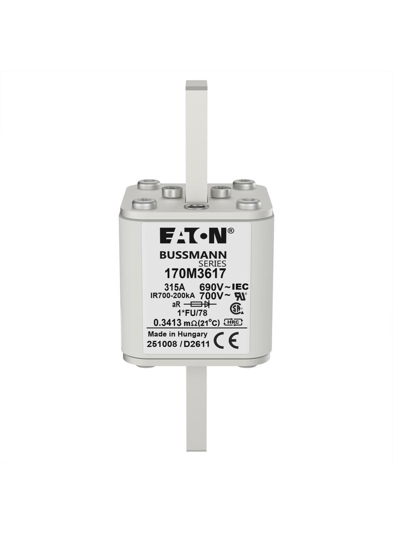 FUSE 315A 690V 1*FU/78 AR UC Wkładka szybka 315A AC 690V rozmiar 1 45x45x110 mm aR, 170M3617 EATON