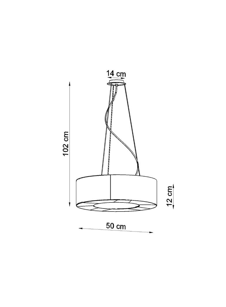 Sollux Żyrandol SATURNO SLIM 50 czarny SL.0750