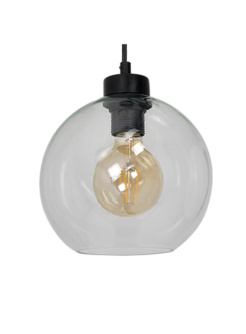 Milagro lampa wisząca Sofia Clear 3xE27 czarna MLP6579