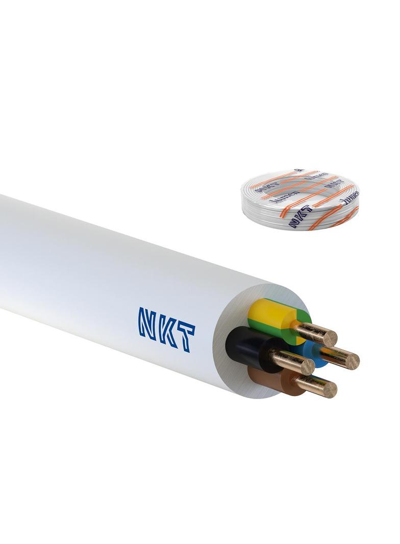 Przewód instalacyjny YDY żo 4x2,5mm2 biały /100m/ NKT