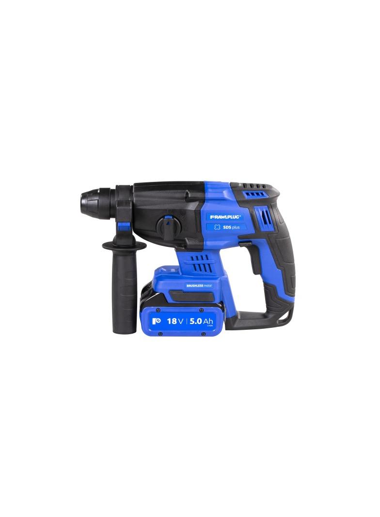 Młotowiertarka SDS plus 18V RawlHAMMER 20mm 2,0J – 2 akumulatory 5,0 Ah ładowarka 6,5 A walizka /1sz