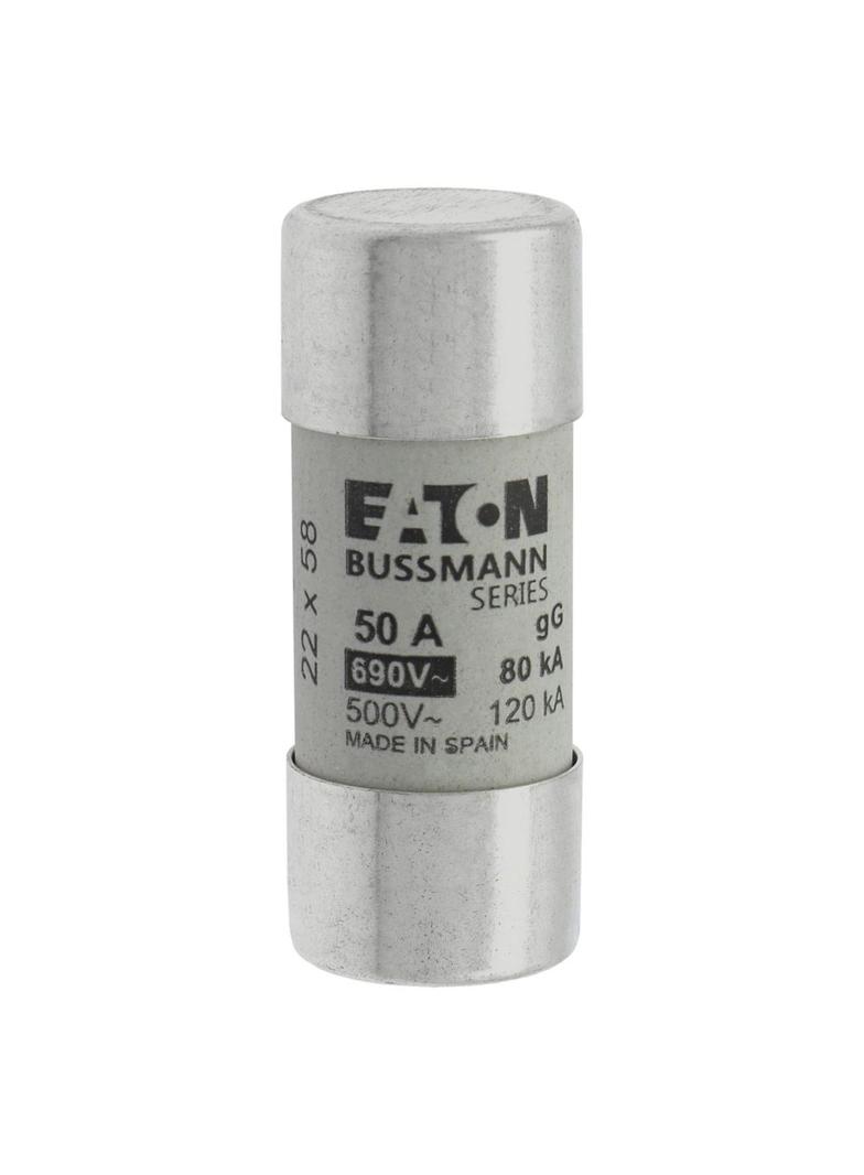 CYLINDRICAL FUSE 22 x 58 50A GG 690V AC Wkładka cylindryczna 22 x 58mm 50A GG 690V AC C22G50 EATON