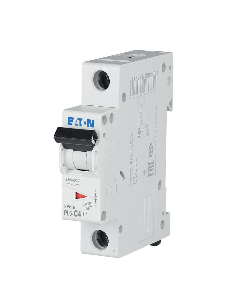 PL6-C4/1 Wyłącznik nadprądowy 6kA C4A 1P 286529 EATON