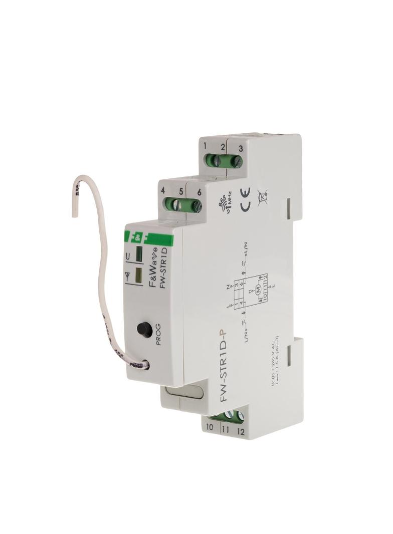 Radiowy sterownik rolet 230V- montaż DIN 85-265V AC/DC multifunkcyjny na szynę DIN FW-STR1D-P F&F