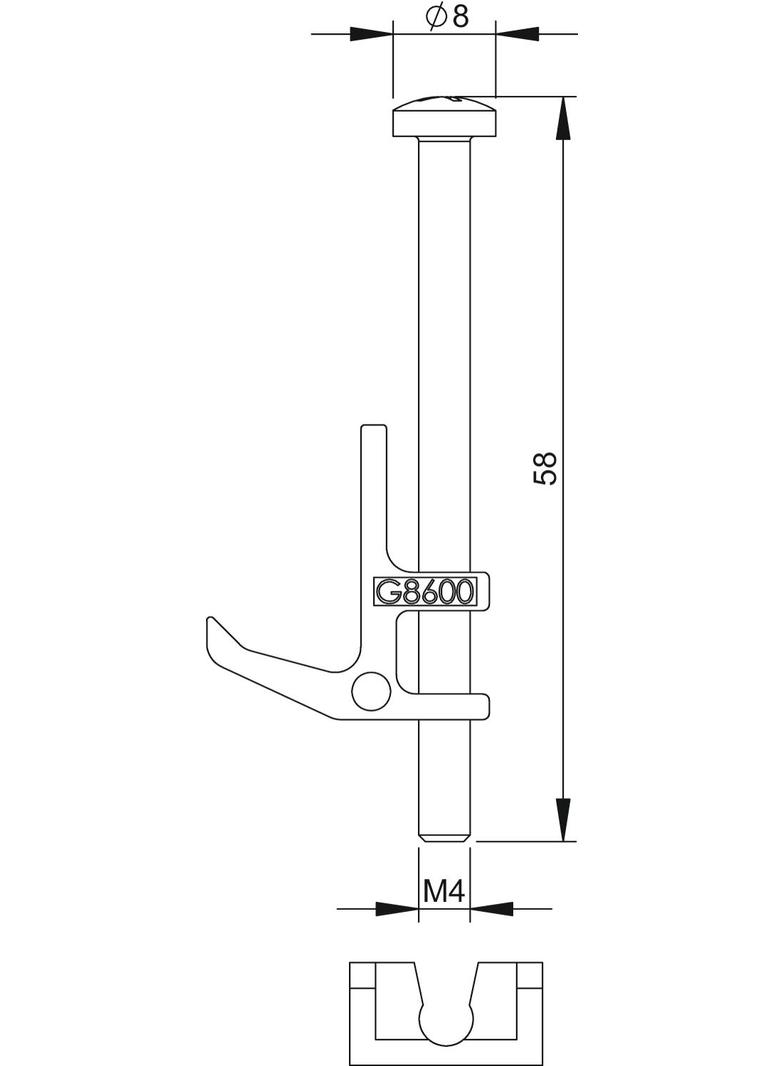 GES4 BG DB, Uchwyt montażowy (kpl. 4 szt.)