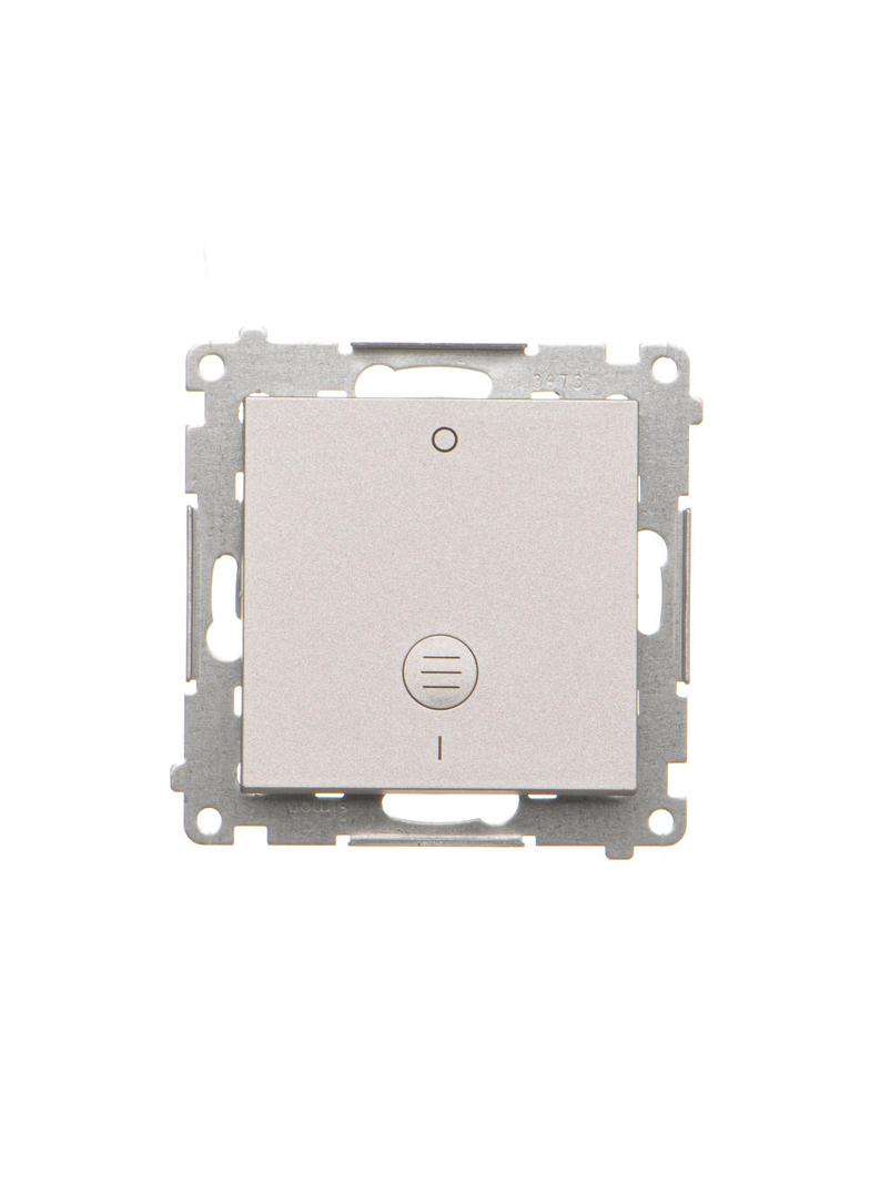 Simon 55 Łącznik dwubiegunowy z podświetleniem LED szybkozłączka Aluminium mat TW2L.01/143 KONTAKT