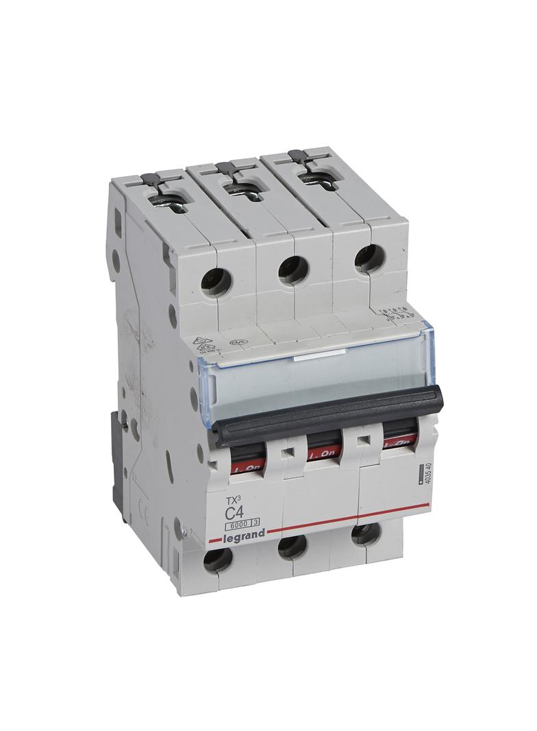 WYŁĄCZNIK NADPRĄDOWY S 303 3P C 4A 6000A SERII TX3, Legrand