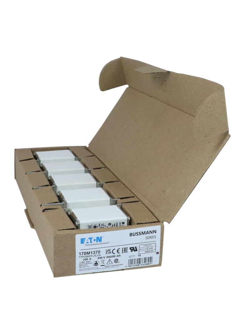 200A 690V IEC aR 000/80 SQ BODY IND FUSE Wkładka szybka 200A AC 690V DIN 000 21x40x100 mm, 170M1370