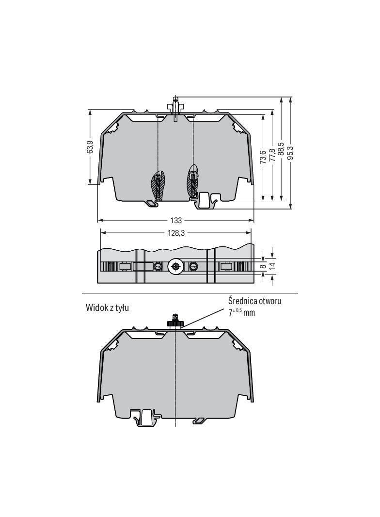 wspornik pokrywy listwy zaciskowej