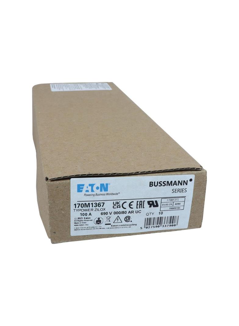 100A 690V IEC aR 000/80 SQ BODY IND FUSE Wkładka szybka 100A AC 690V DIN 000 21x40x100 mm, 170M1367