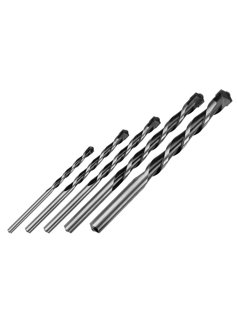 Wiertła do betonu 4-10 mm, zestaw 5 szt., końcówka motylkowa