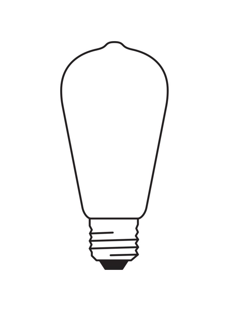 Lampa LED, klasyczny kształt bańki Edison 4W 827 230V plastik E27