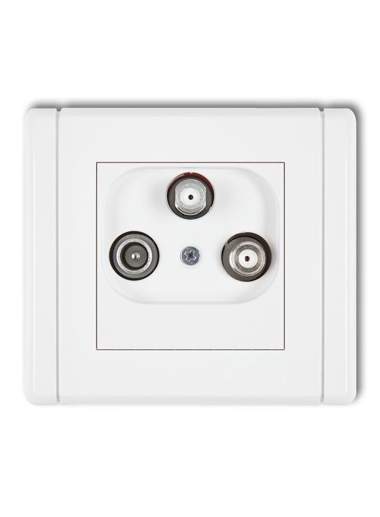 FLEXI Gniazdo abonenckie 2 wyjścia SAT + TV biały