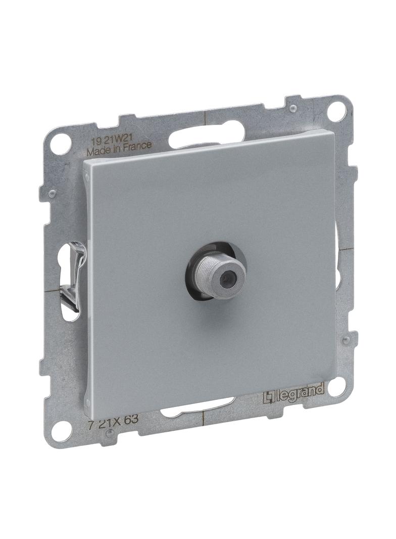 SUNO - Gniazdo TV typ  F  - końcowe - 1.5 dB, Aluminium, Legrand