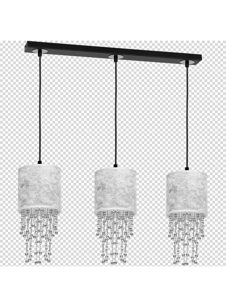 lampa wisząca Almeria 3xE27 srebrno/czarna MLP6435 Milagro