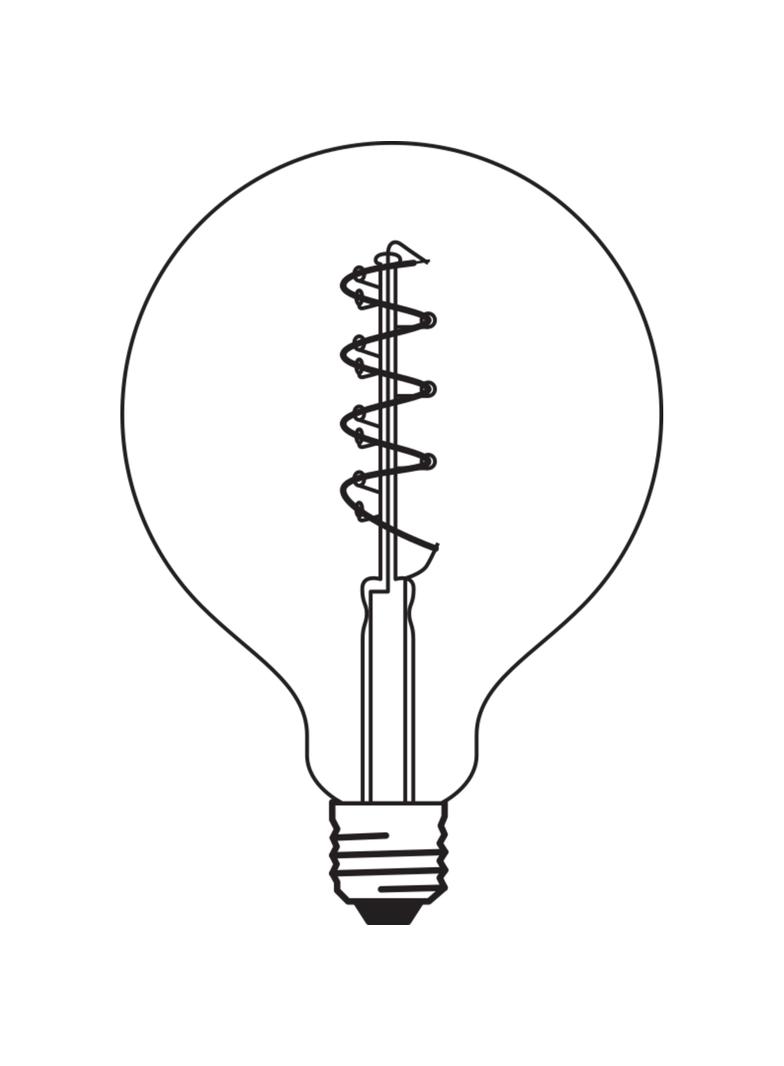 Lampa LED Vintage 1906 dim CL GLOBE125 Filament szkło przezroczyste GOLD 25 dim 4,5W 820 E27