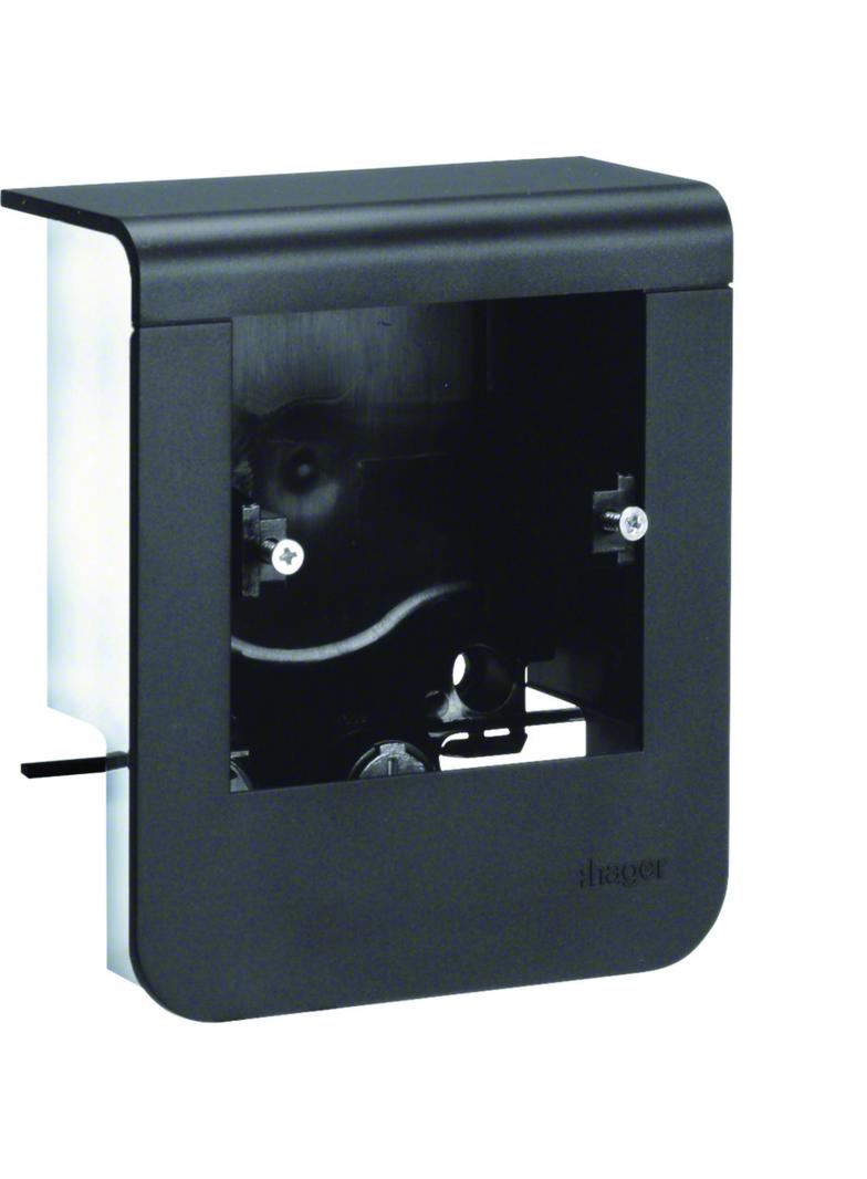 tehalit.SL Pusty nośnik urządzeń 20x55 fi60 czarny SL200559019011 HAGER