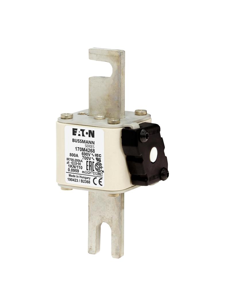 800A 690V 1KN/110 aR INDICATOR FUSE Wkładka szybka 800A AC 690V DIN 1 53x69x138 mm aR DI 170M4268 EA