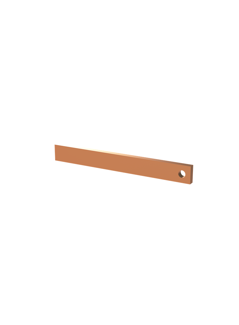 ZX2124 Szyna Cu 30x10mm, L:247mm (do samodzielnego montażu)