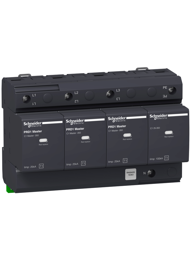Ogranicznik przepięć Acti9 PRD1Master-T1-3N 3P+N T1 25 kA ze stykiem 16363 Schneider