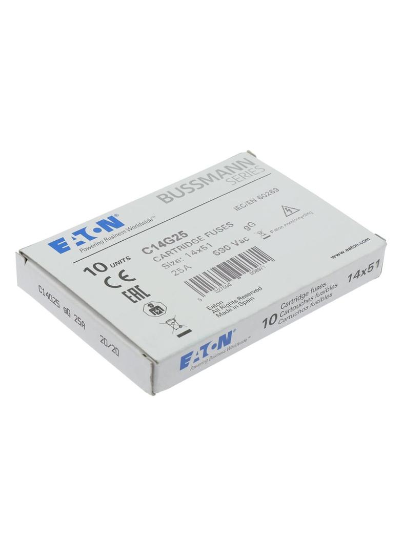 CYLINDRICAL FUSE 14 x 51 25A GG 690V AC Wkładka cylindryczna 14 x 51mm 25A GG 500V AC C14G25 EATON