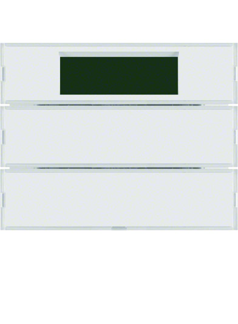 BERKER KNX system K.1 Przycisk podwójny z regulatorem temperatury i wyświetlaczem do ramki białej i