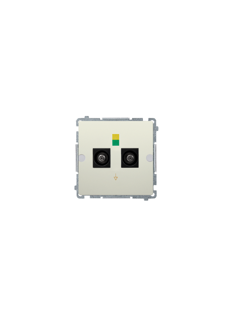 "Simon BASIC WMUE-012000-9013 Gniazdo ekwipotencjalne podwójne (moduł)