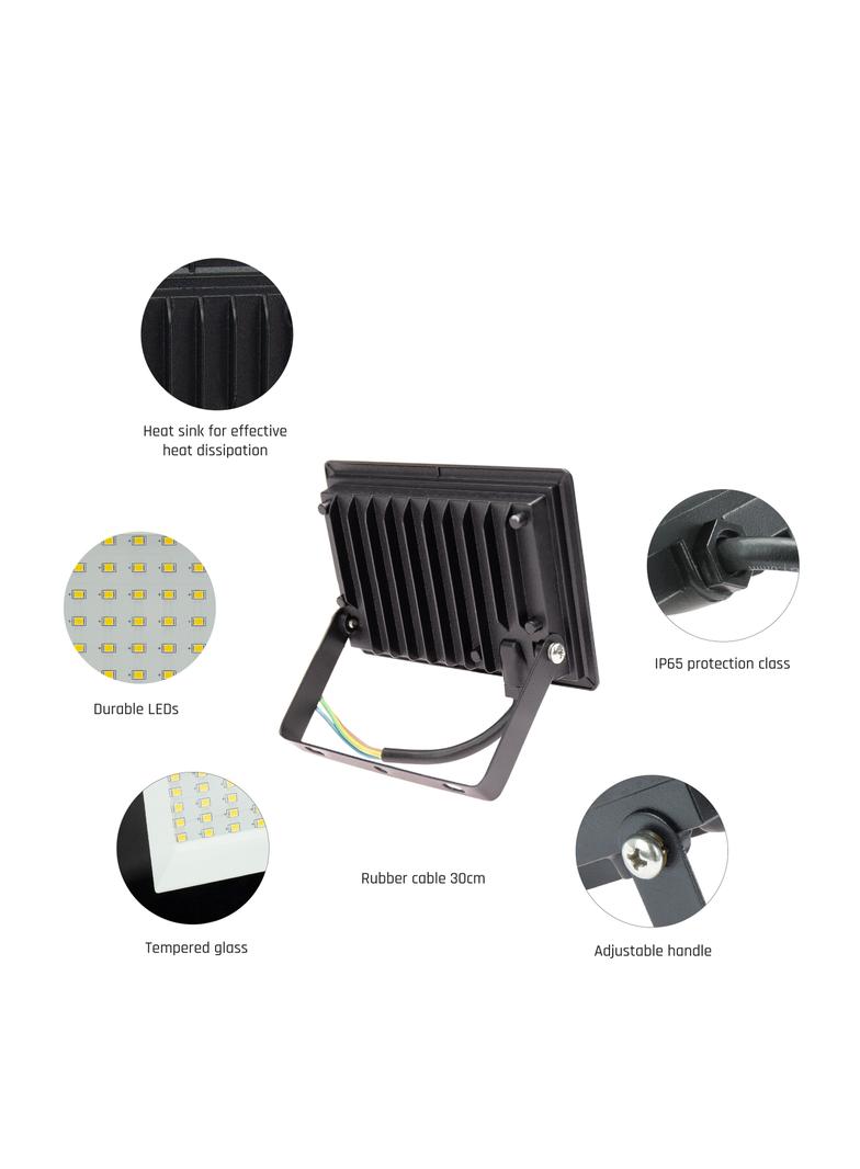 NOCTIS LUX 3 NAŚWIETLACZ 20W NW 230V IP65 120x90x27mm CZARNY