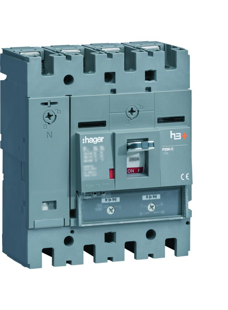 MCCB Wyłącznik mocy h3+ P250 4P 160A 40kA TM HNT162DR HAGER