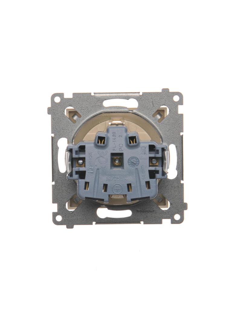 Simon 54 Gniazdo Schuko z przesłonami 16A szybkozłączka kremowy