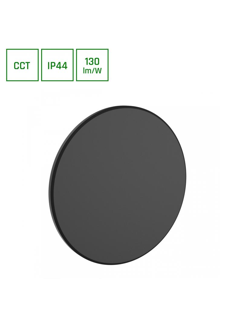 PIATTA 18W CCT 230V IP44 250x47MM CZARNY OKRĄGŁA ELEWACYJNA