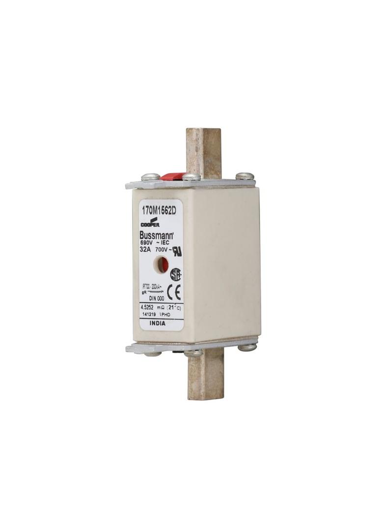 FUSE 32A 690V gR DIN 000 HSDNH Wkładka szybka 32A 690V gR DIN 000 podwójny wskaźnik 170M1562D EATON