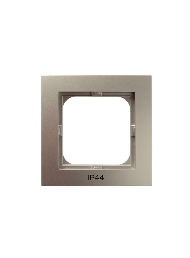 AS Ramka pojedyncza do łączników IP-44 - kolor satyna light